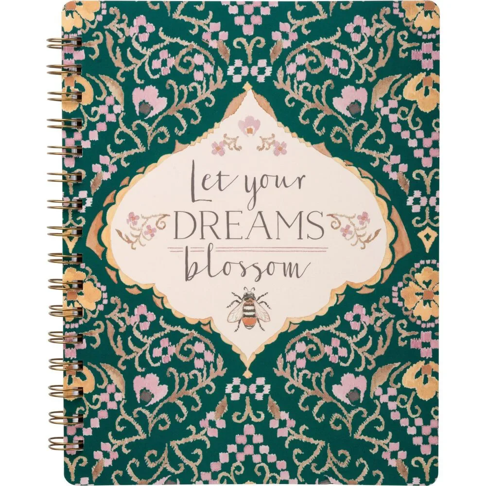 Let Your Dreams Blossom Spiral Notebook | Art on Both Sides | 9